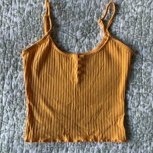 American Eagle Outfitters Yellow Ribbed Camisole